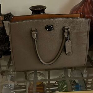 Coach Gray Leather Tote Bag carryall